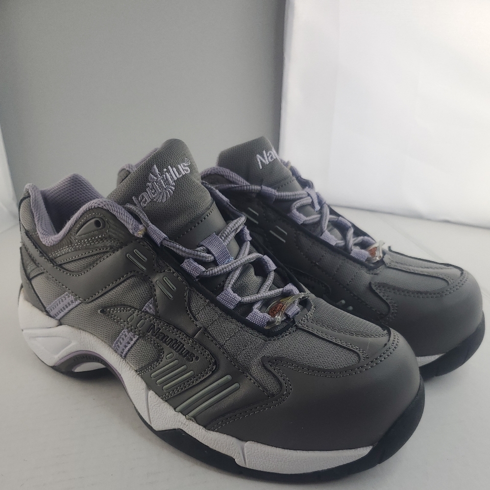 Women's Nautilus Womens Work Shoes Silver/Grey/Lil
